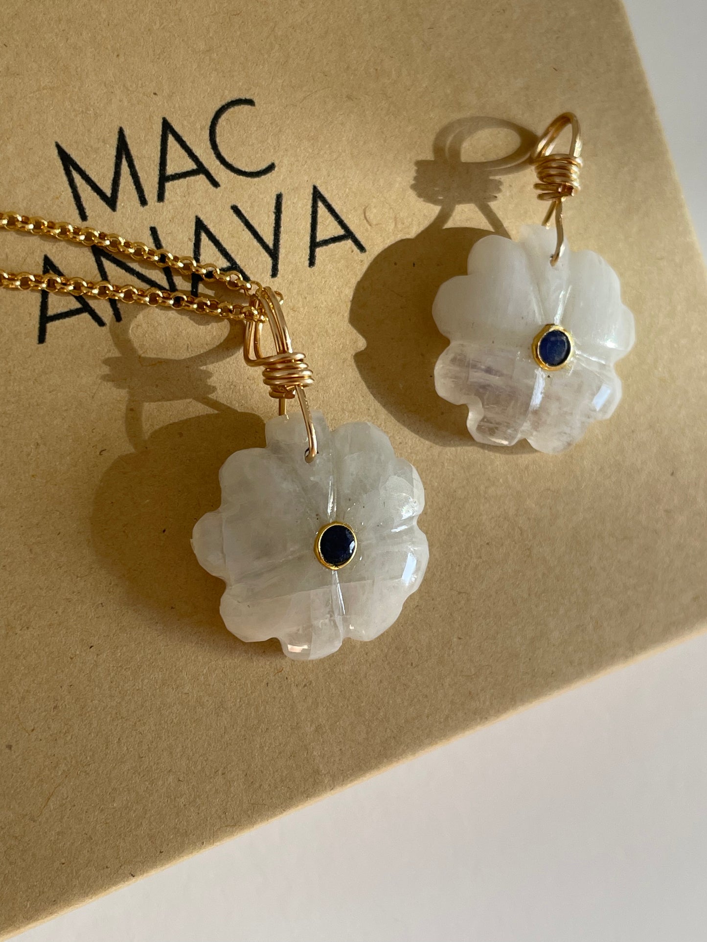 Collar Fortunato Piedra Luna Iridiscente - Sodalita