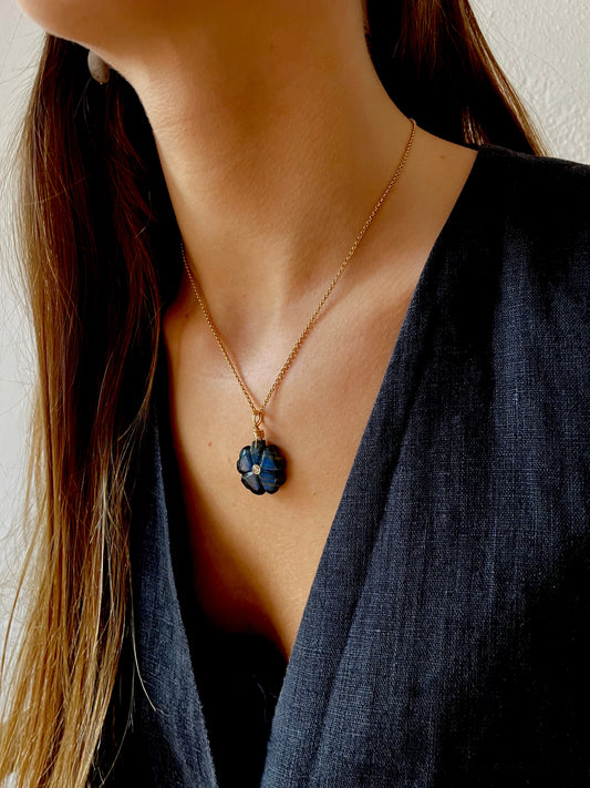 Collar Fortunato Labradorita Iridiscente - Circonita