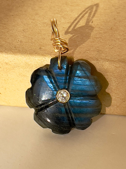 Colgante Fortunato Labradorita Iridiscente - Circonita