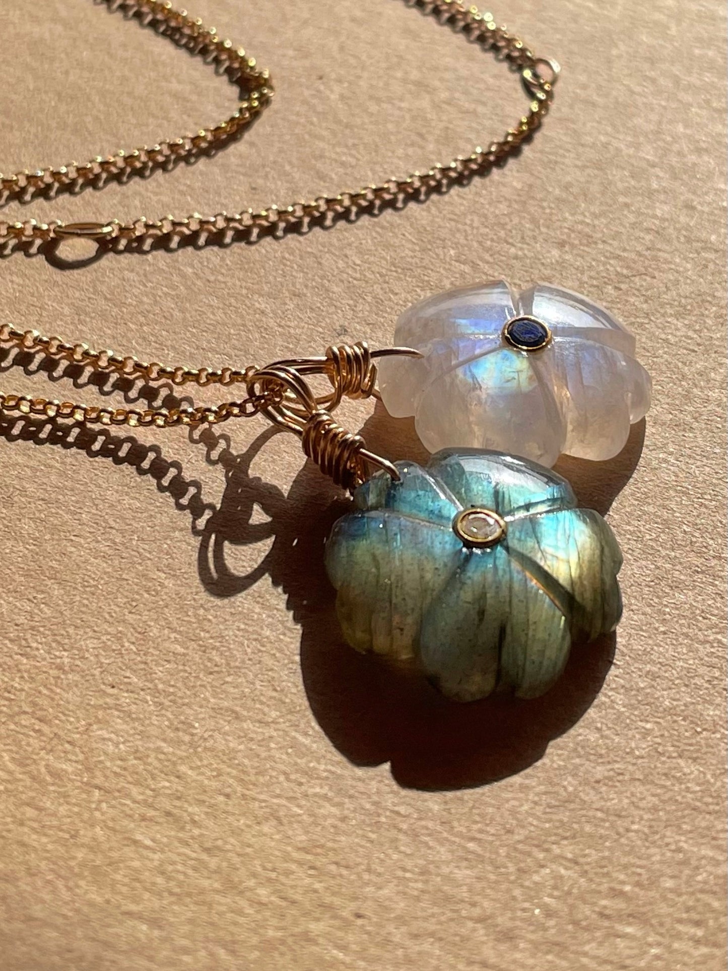 Colgante Fortunato Piedra Luna Iridiscente - Sodalita