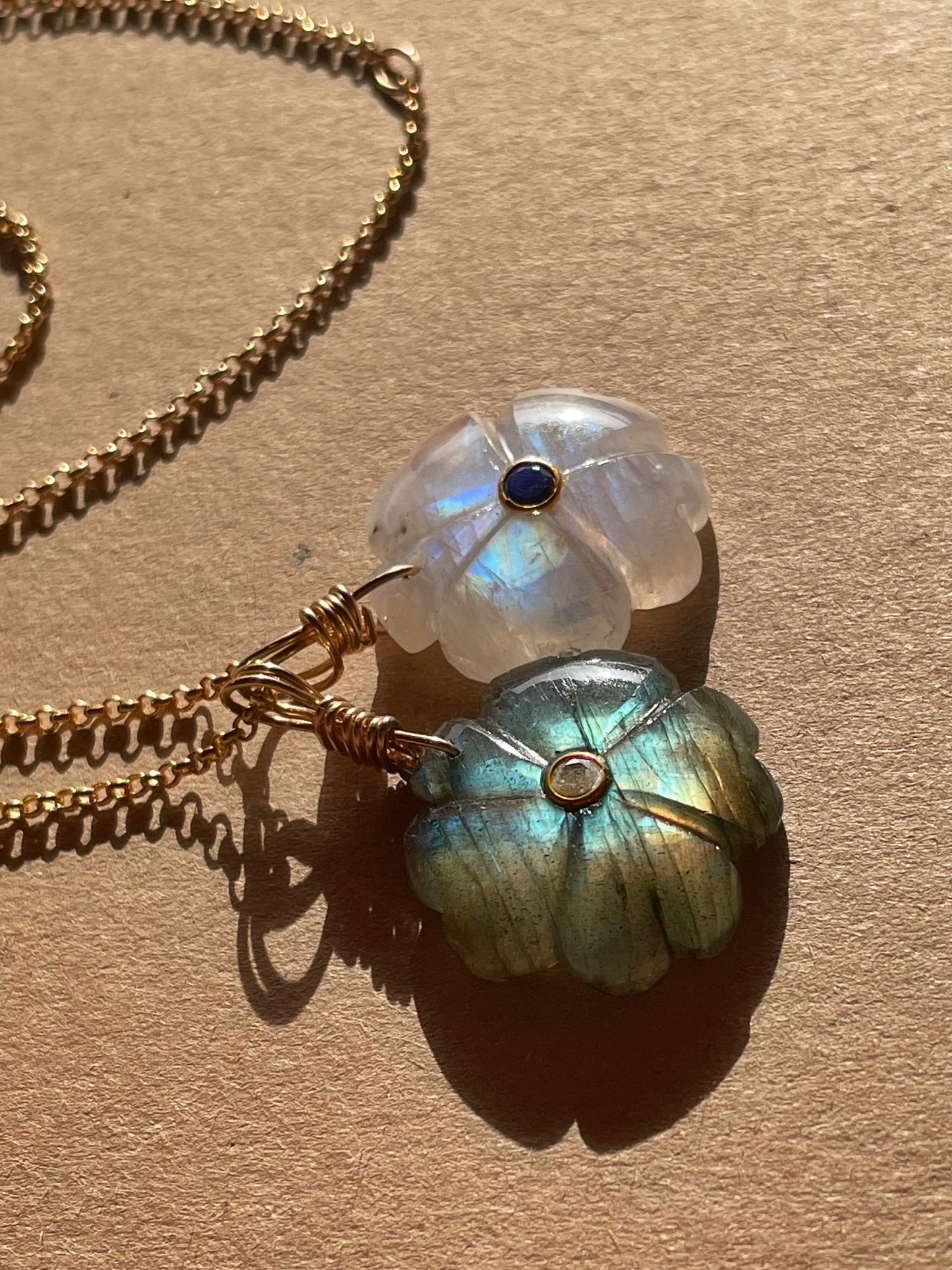 Colgante Fortunato Piedra Luna Iridiscente - Sodalita