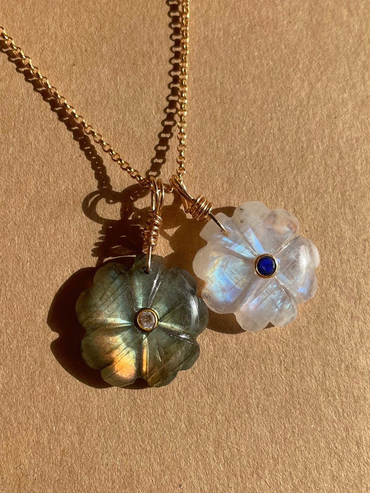 Colgante Fortunato Piedra Luna Iridiscente - Sodalita