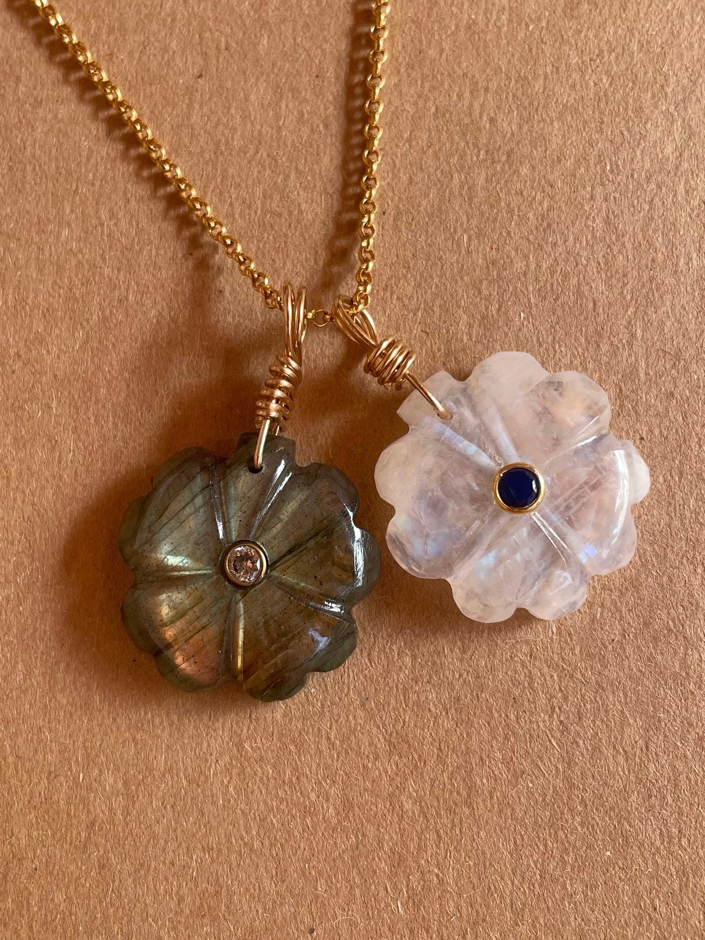 Colgante Fortunato Piedra Luna Iridiscente - Sodalita