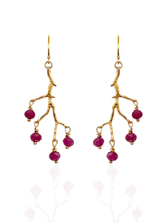 Pendientes Amulette Rubí