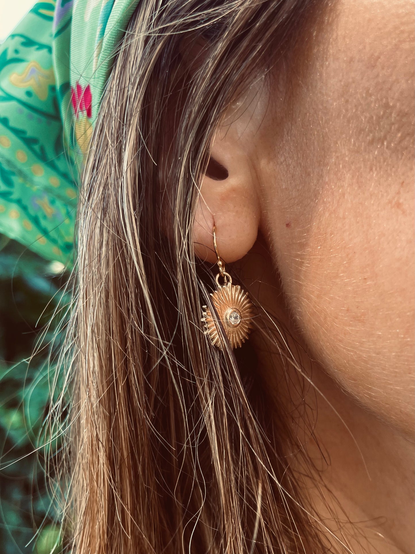 PENDIENTES BABY SUN GOLD SHORT