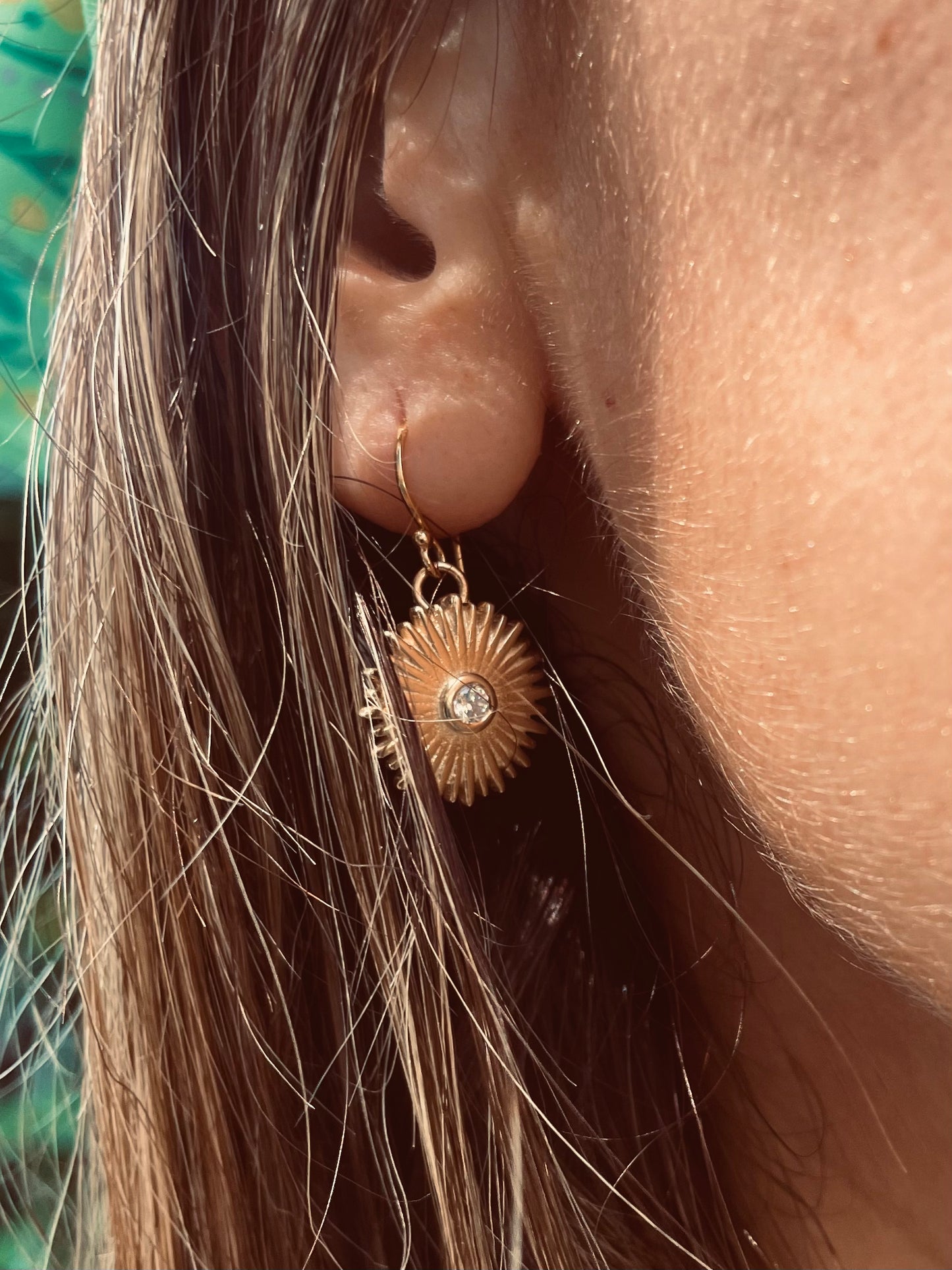 PENDIENTES BABY SUN GOLD SHORT