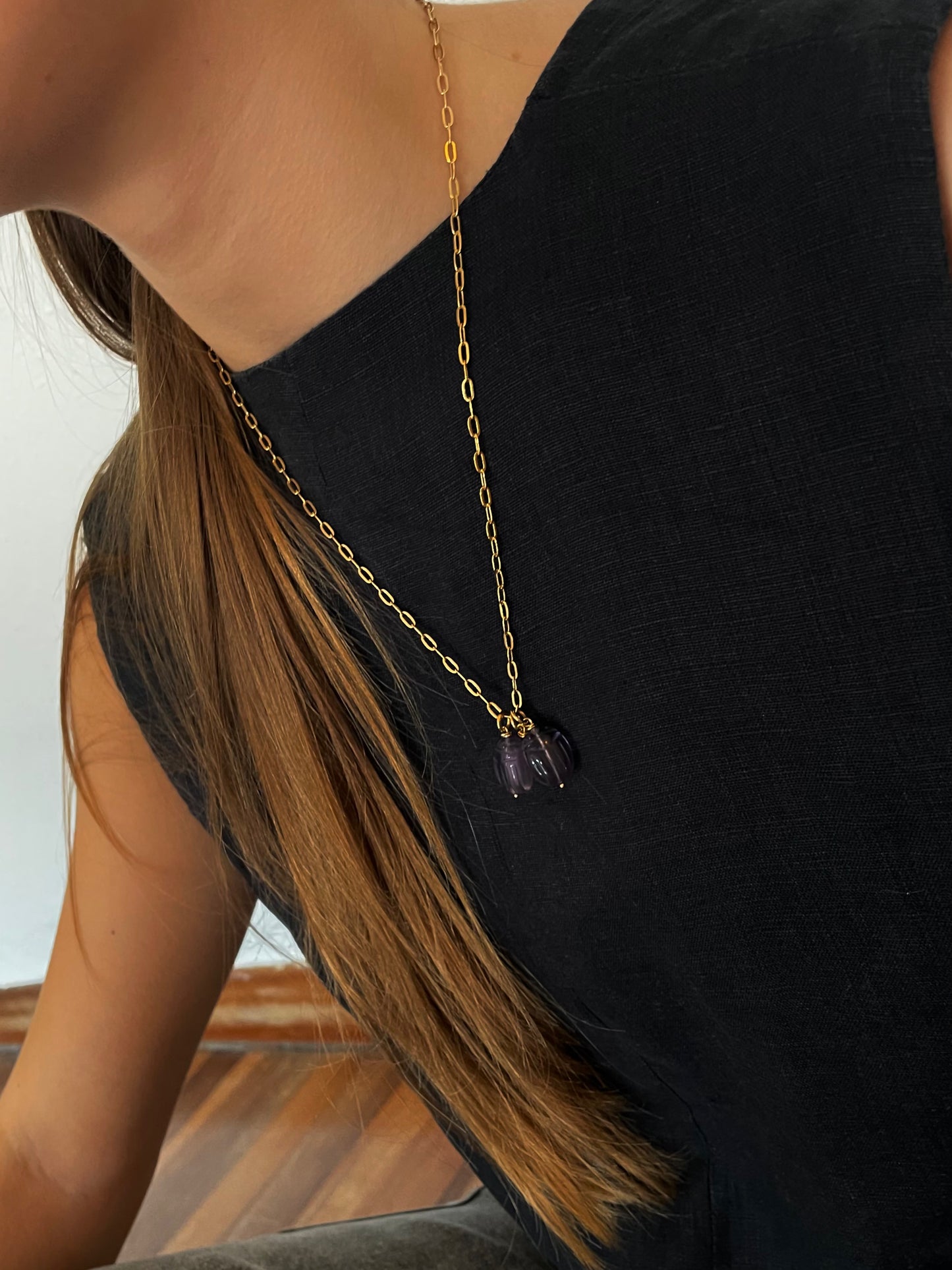Amethyst Beetle Pendant