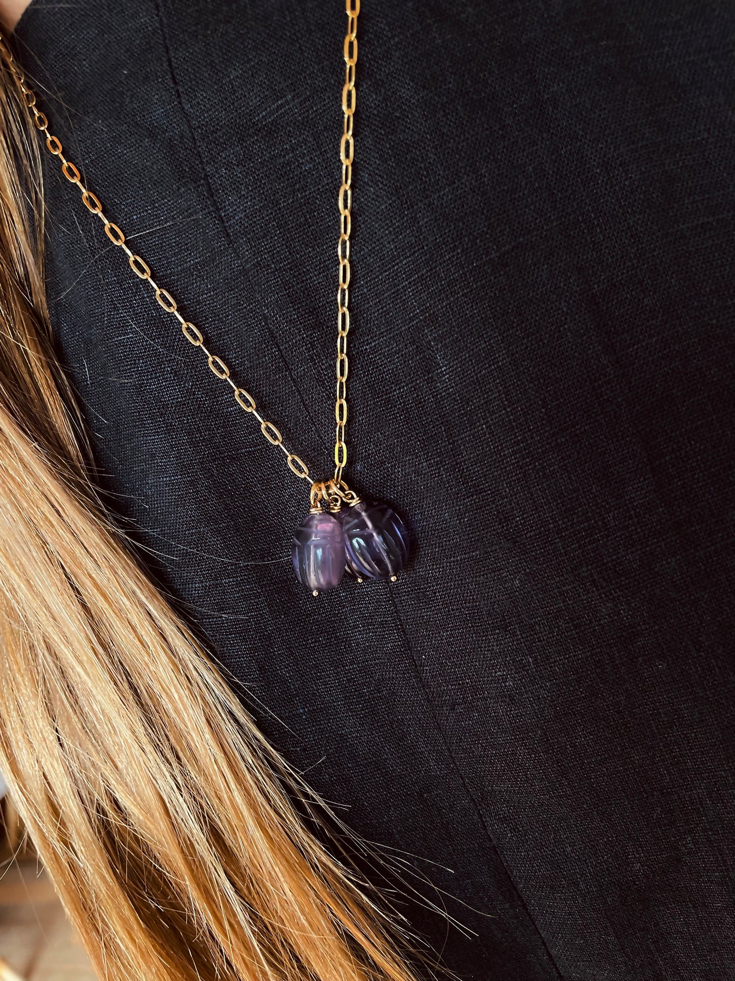 Amethyst Beetle Pendant