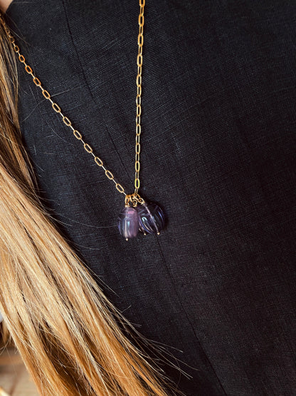 Amethyst Beetle Pendant