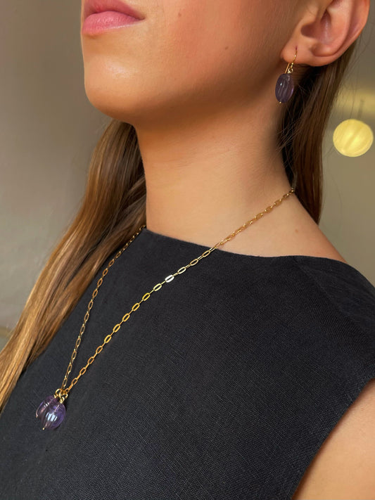 Amethyst Beetle Pendant