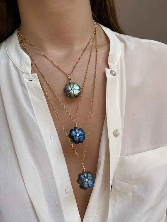 Collar Fortunato Labradorita Iridiscente - Circonita