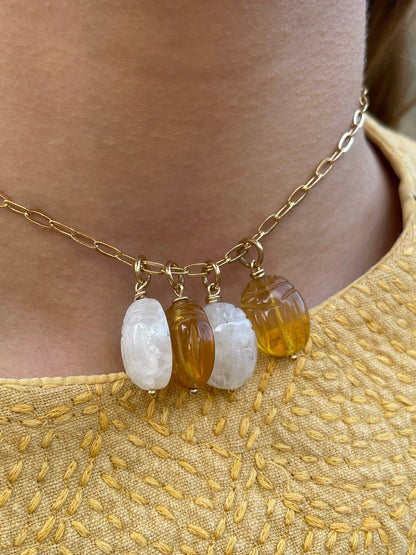 Colgante Escarabajo Citrino