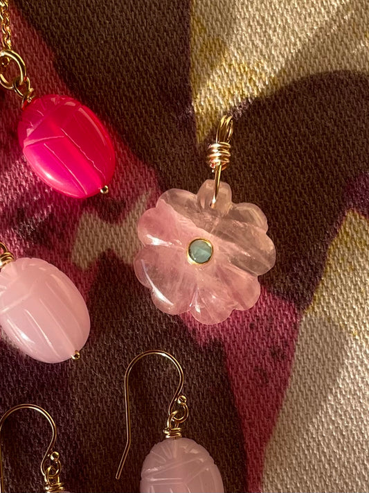 Fortunato Rose Quartz pendant