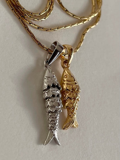 Gold Poisson Pendant