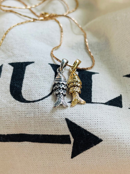 Gold And Silver Poisson Necklace