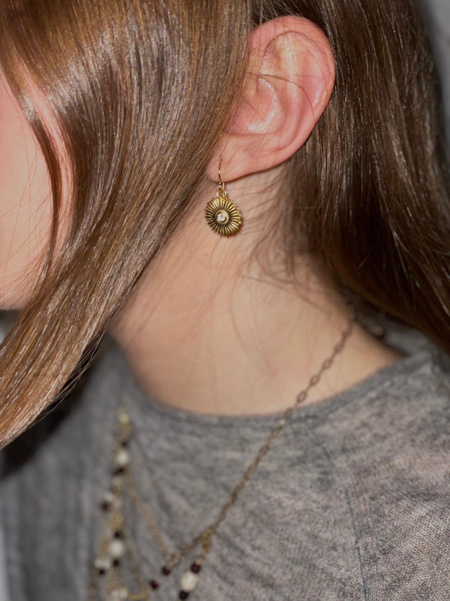 Pendientes Baby Sun Gold Short