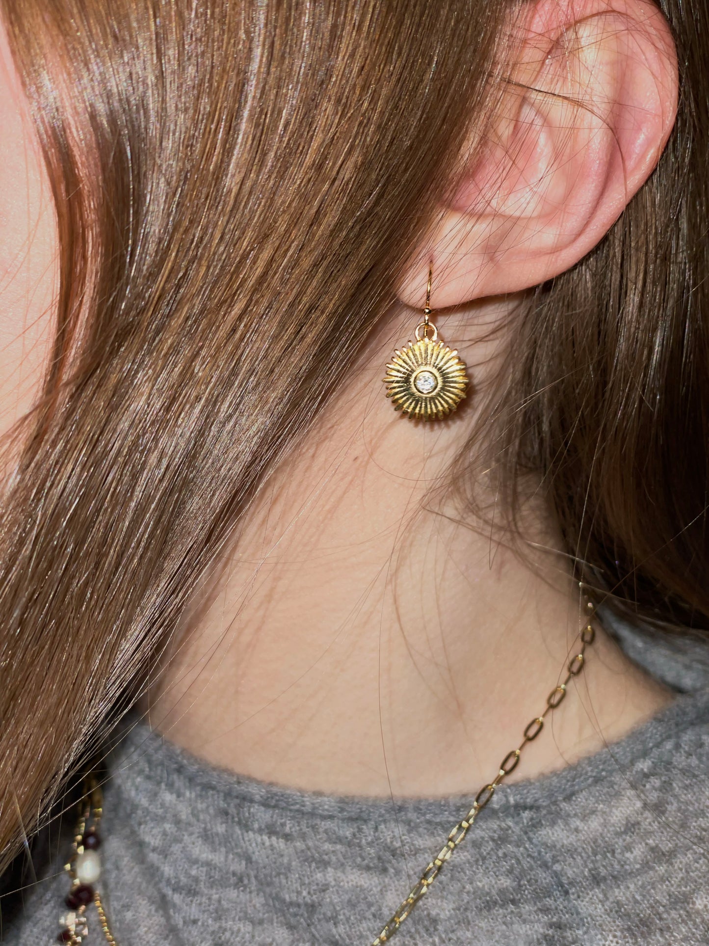 Pendientes Baby Sun Gold Short