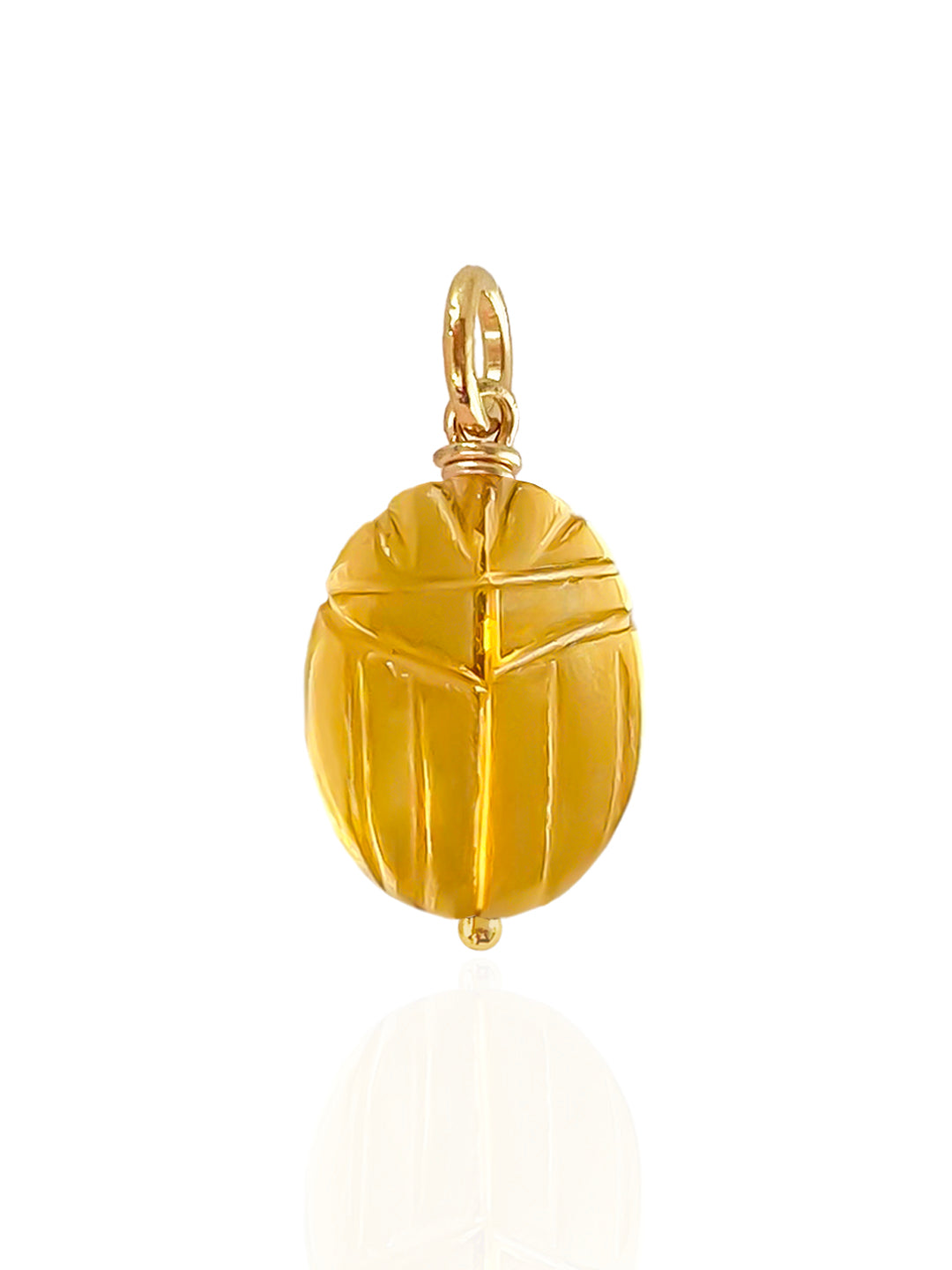 Citrine Beetle Pendant