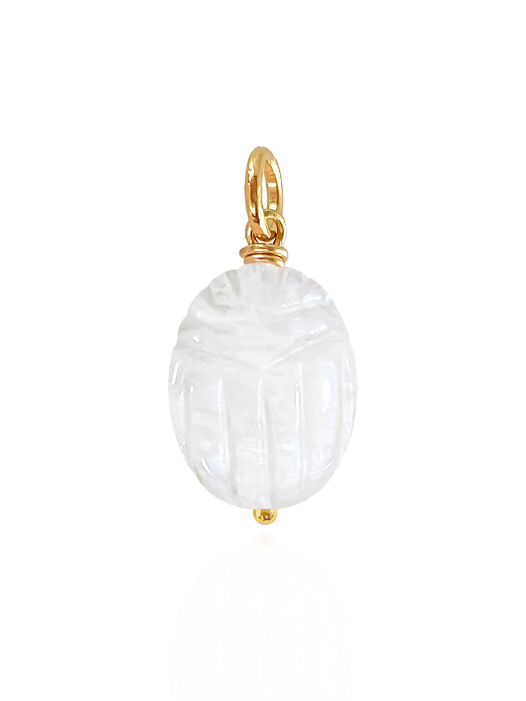 Rainbow Moonstone Beetle Pendant