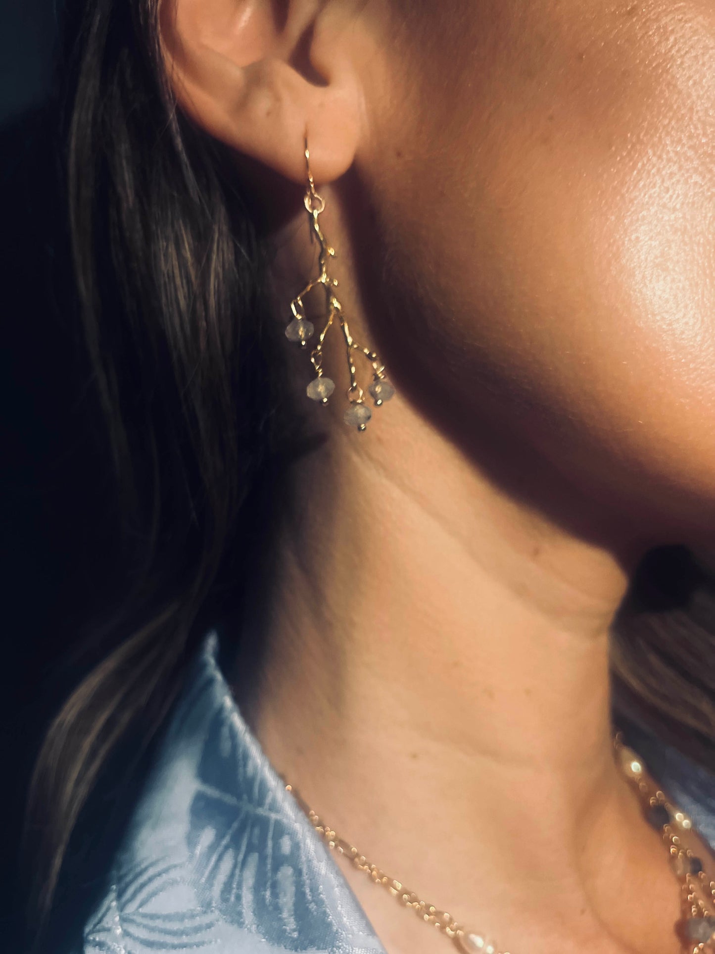 PENDIENTES AMULETTE LABRADORITA